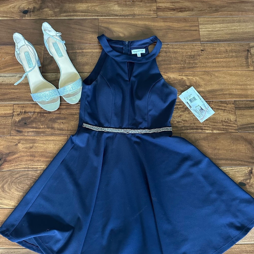 Honey and Rosie Midnight Blue Mini Dress